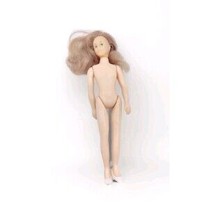 Vintage 1988 Horsman Bendable Rubber Miniature Doll Blonde Hair Blue Eyes 5.5"